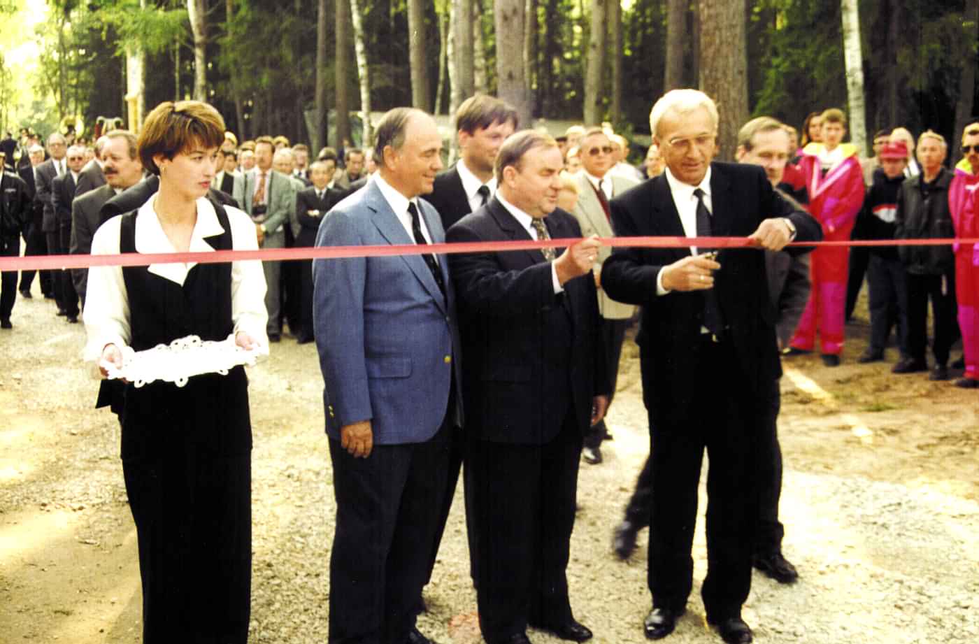 The golf course’s opening ceremony: Ivan Sergeev and Robert Trent Jones